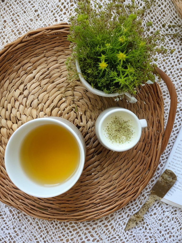 Une sélection de plantes séchées dans un panier en osier
